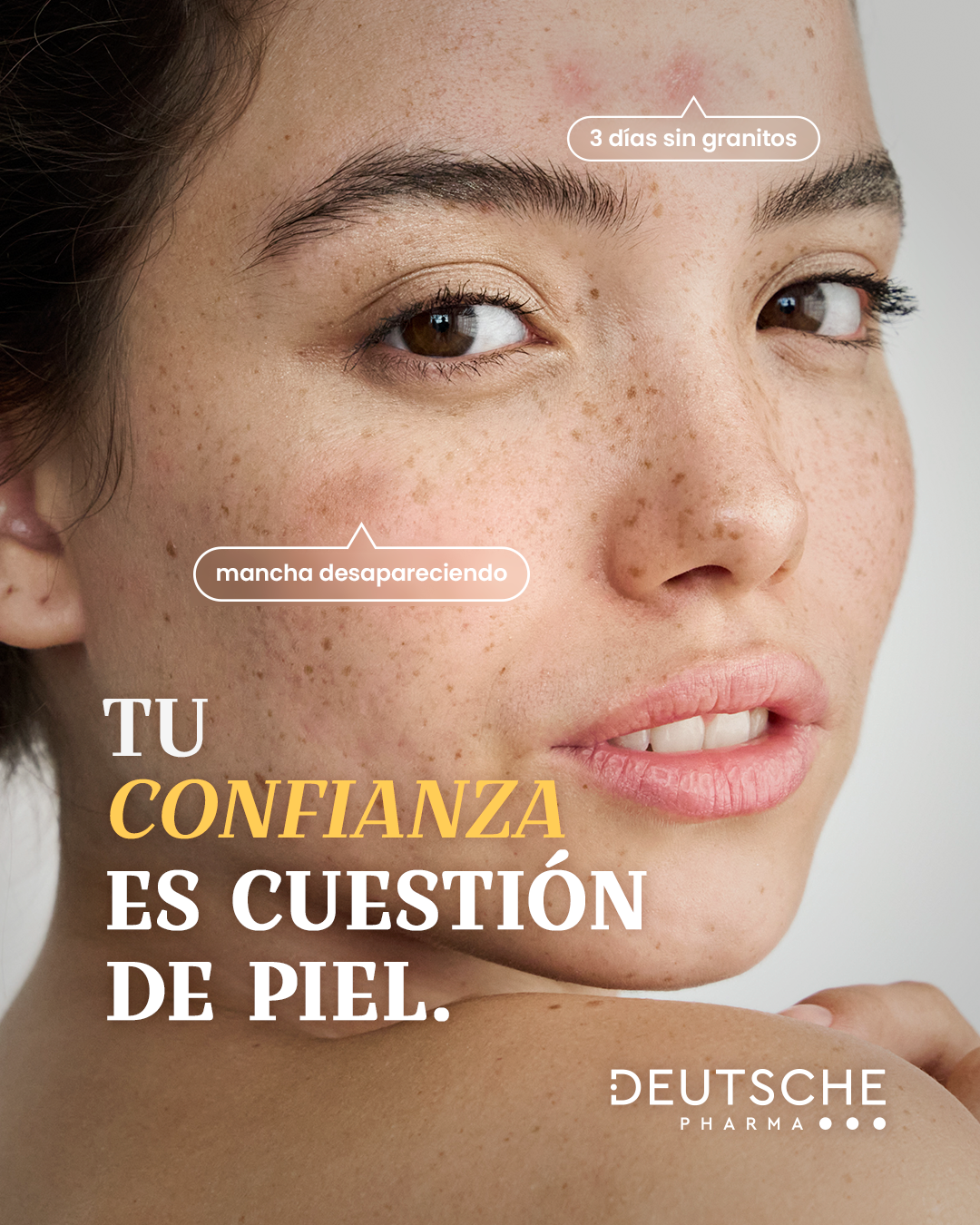 Deutsche Pharma — Key visual Tu confianza es cuestión de piel