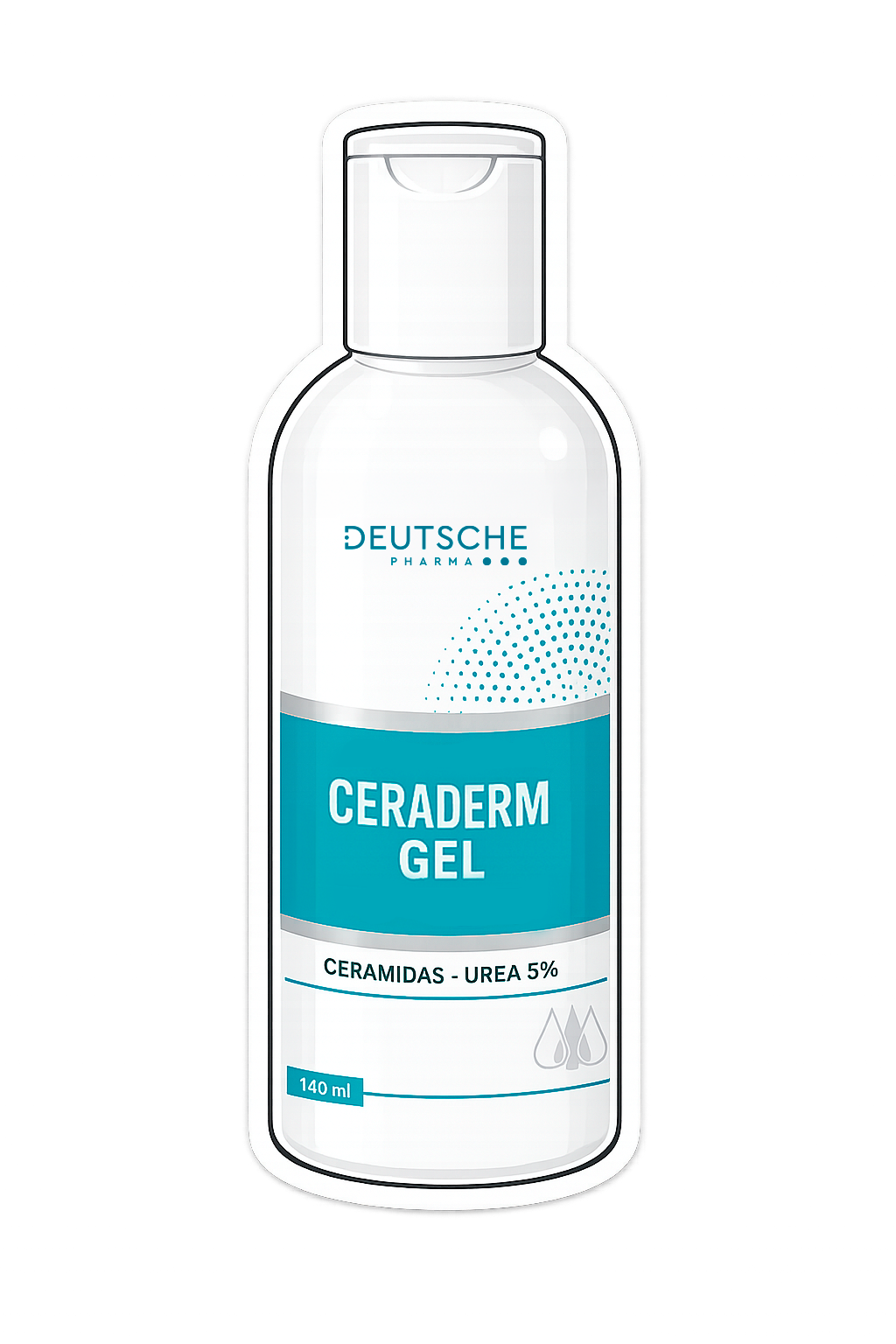 Sticker de producto Ceraderm Gel de Deutsche Pharma