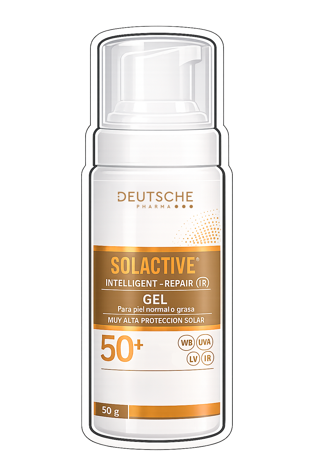Sticker de producto Solactive Gel de Deutsche Pharma