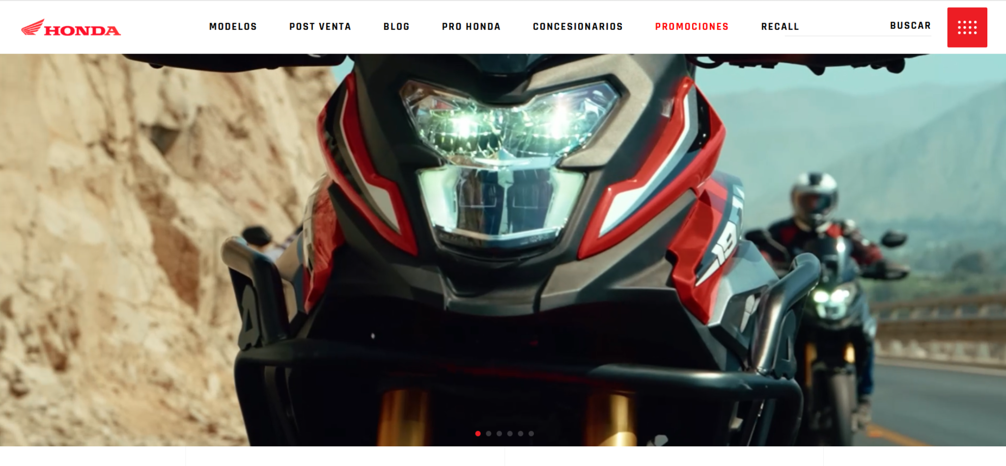Honda Motos Perú — Rediseño Web